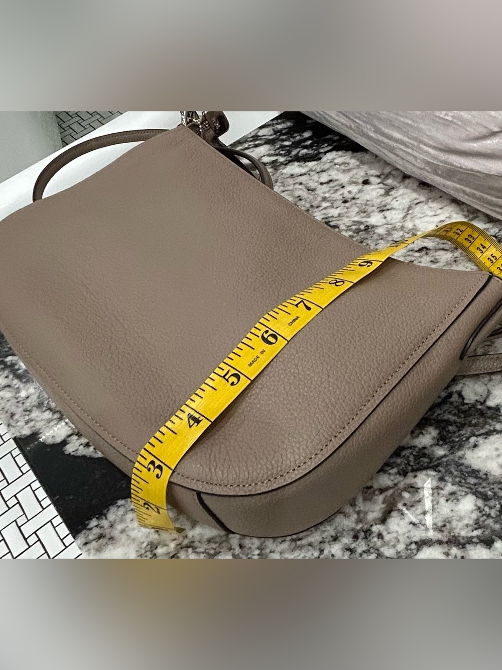 Coach Pebble Leather Crossbody Bag in Taupe - Picture 5 of 13